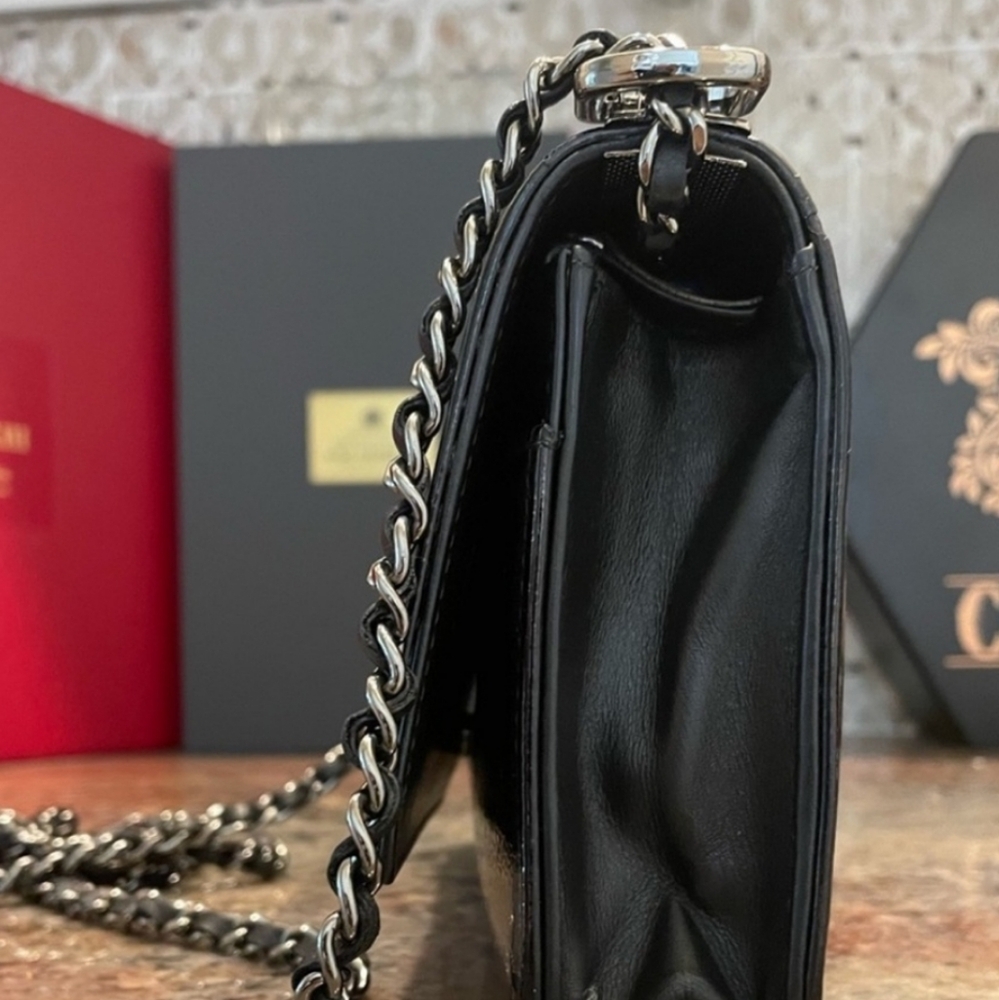 🦄 Customized Chanel Black Patent  Leather WOC Chain Bag - Picture 8 of 14